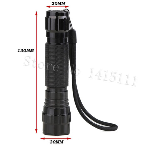 Lampe torche LED T6 étanche IPX5, 5 modes, camping randonnée extérieur (1/5)