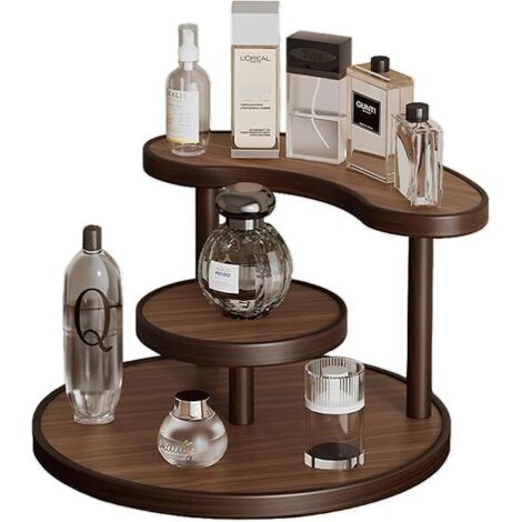 Présentoir bambou cosmétiques, parfums et plantes, organisateur salle de bain