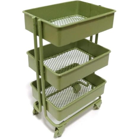 Mini chariot rangement à roulettes, organisateur compact maison