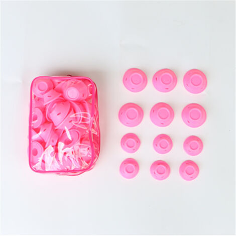 Bigoudis silicone sans chaleur, 40 pcs, boucles larges et petites (1/4)