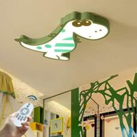 48cm Green Dimmable LED Dinosaur Pendant Light for Children's Bedroom, Boy's Room Ceiling Light