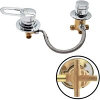 Solid brass 3-5 way mixer tap – Hot/cold water for bath, shower and steam room