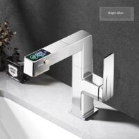 Modern high-tech shower mixer with a wide range of motion – Silver finish