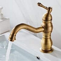 Vintage Gold 360° Bathroom Faucet – Rotating Brass Mixer Tap for Washbasin
