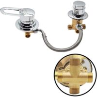 Solid brass 4-way shower faucet – Hot/cold water mixer for bath, shower and steam room