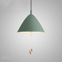 Green Umbrella Pendant Ceiling Light 33cm for Children's Room, Modern Aluminium, Living Room and Dining Room