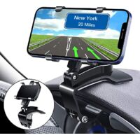 Support téléphone voiture universel 360°, fixation tableau bord réglable sécurisée