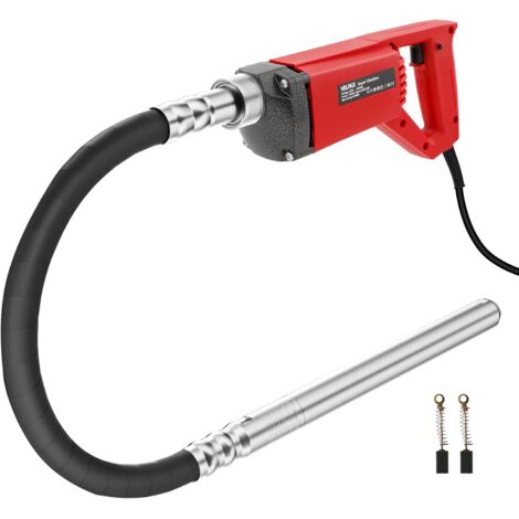 Vibreur Béton 1800W, 4000 tr/min Aiguille 1,5m Diamètre 35mm, Amplitude 0,55mm, 220V Portable, Aiguille Vibrante pour Béton, Pavage Routier, Construction de Maisons, Outils à béton