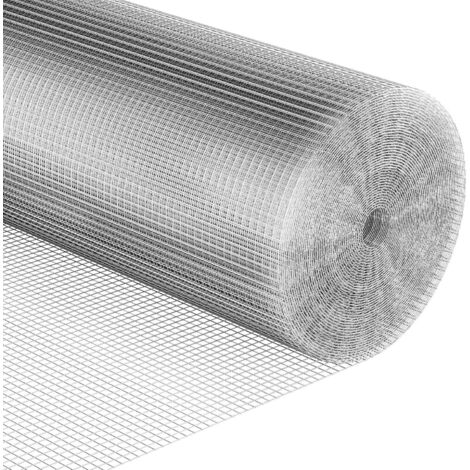 Grillage à Mailles Fines 1 m x 10 m, Grillage pour Volière 6 mm x 6 mm, Rouleau de Grillage Galvanisé, Grillage anti-campagnols, Grillage Métallique pour Lapins, Grillage pour Poules (1/5)