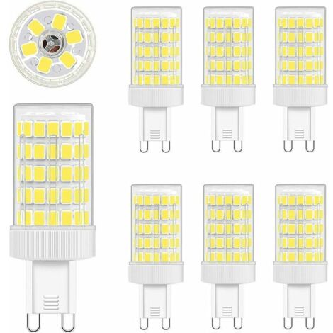 Aunrtb Ampoule G9 LED Blanc Froid, 10W LED G9 6000K Equivalence Incandescence 80W Lumière 900LM Lampe G9 LED AC 220V Lumineux 360º Large Angle de Faisceau 862835 SMD Non Dimmable Lot de 6 (1/5)