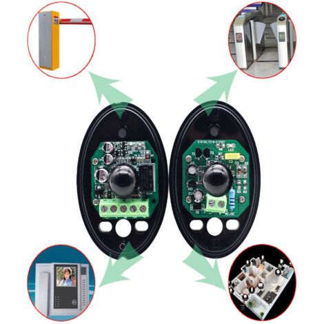 Photocellule infrarouge universelle pour portails extérieurs – Détection 90% – Conception étanche – Installation horizontale recommandée