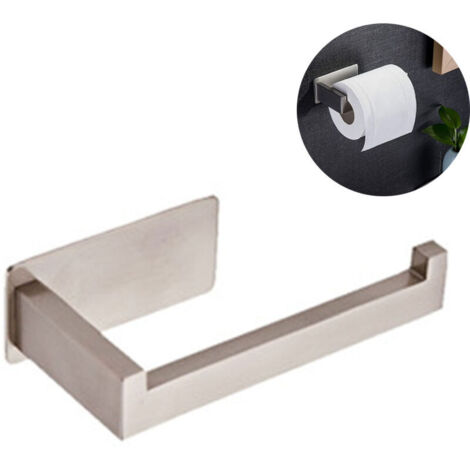 Porte-papier hygiénique en acier inoxydable, support de salle de bain à moitié ouvert, distributeur de rouleau de papier antirouille pour salle de bain cuisine (1/5)