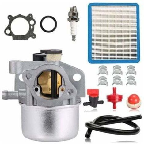 Debuns – Carburateur compatible Briggs & Stratton 122000 – Pour moteur Toro Recycler 22'' – Filtre à air et ligne de carburant inclus
