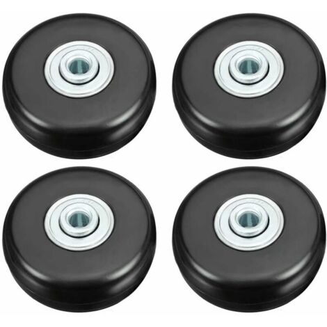 Roulette Valise, Bagage Valise Réparation Roulette Charge Lourd 50mm Muette Caoutchouc Universelle Pivotante Roue Rechange Transport Remplace Roulette 4PCS pour Valise/Bagage/Sac à Dos/Voyage (1/5)