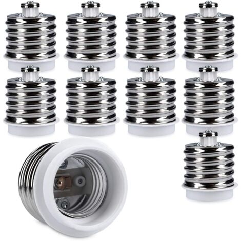 10x adaptateur de douille - 10x convertisseur de douilles E40 vers E27 - Adaptateur de support de lampe culot E27 pour ampoule LED halogène (1/5)