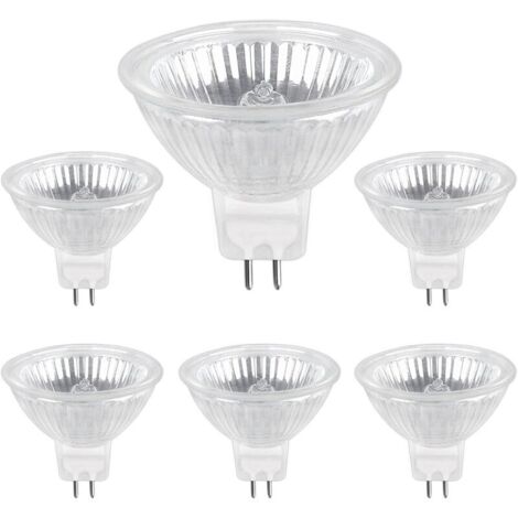 Ampoule Halogene GU5.3 50W 12V, 800lm Blanc Chaud 2700K Dimmable, Ampoule Spot Halogène MR16, pack de 6 (1/5)