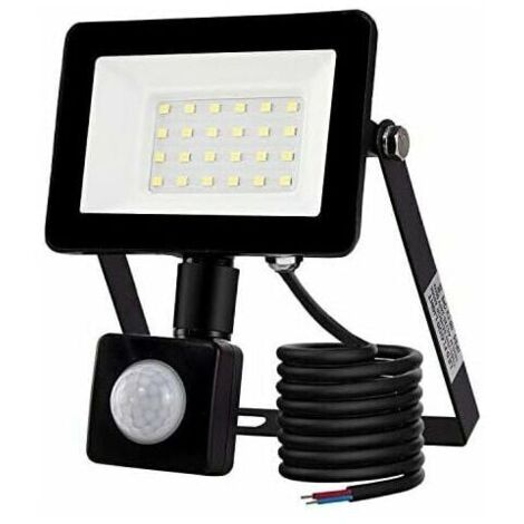 Projecteur LED extérieur 20W avec détecteur de mouvement 6500K Projecteur LED extérieur, IP66 avec lampe de sécurité à détecteur de mouvement, pour jardin, terrasse, pelouse, fête, éclairage LED extér (1/5)