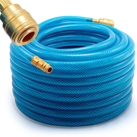 Tuyau à air comprimé 20 m – Pression max 15 bar – Raccord rapide 1/4' – Caoutchouc renforcé pour compresseur