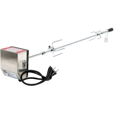 Set de brochettes barbecue 120 cm – Moteur en acier inoxydable 220V – Capacité jusqu'à 4 kg – Cuisson uniforme viandes et légumes
