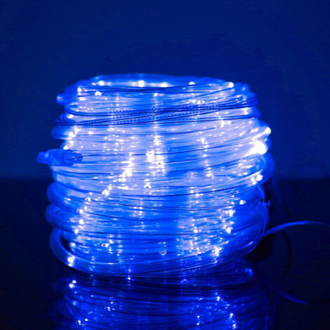 Kcvv – Tube de lumière LED 12M – Lumière bleue décorative IP44 – Étanche pour intérieur/extérieur – 100 LED pour ambiance festive (1/5)