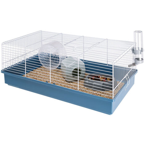 Cage pour rongeurs Ferplast Criceti 11 – Dimensions 57,5 x 31 x 21,5 cm – Espace entre barreaux 9,8 mm – Accessoires inclus