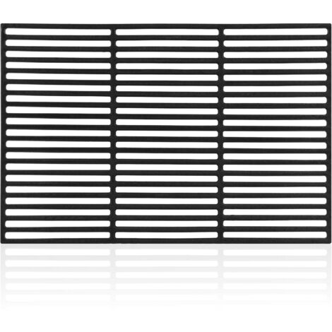 Grille de barbecue en fonte émaillée 60 x 40 cm – Surface antiadhésive pour motifs de grillade – Distribution uniforme de la chaleur