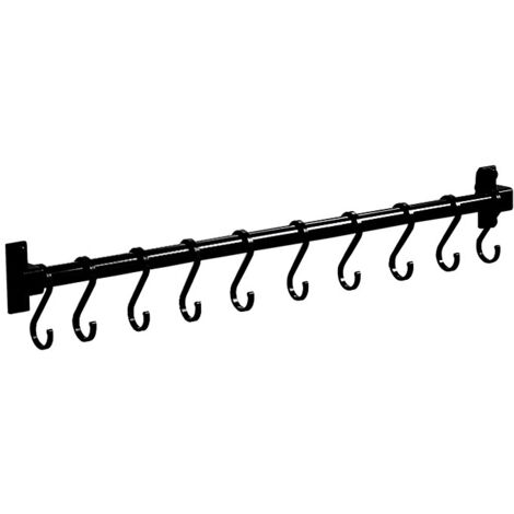 Ikodm – Barre murale en aluminium pour ustensiles de cuisine – 7 crochets – Installation sur surfaces lisses et rugueuses – Support durable et léger