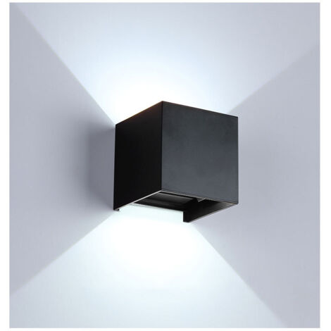 Umnuou – Applique murale extérieure 12W étanche IP65 – Angle de faisceau réglable 20-150° – Lumière blanche froide 6000-6500K – Aluminium noir (1/5)