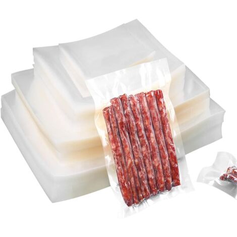 Minkurow – Lot de 200 sacs de congélation sous vide alimentaire 10x15/10x40/15x20/20x25cm – Sans BPA – Multicouche durable pour conservation optimale