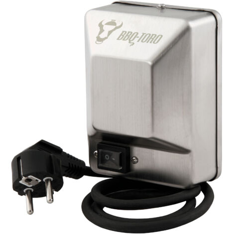 Moteur en acier inoxydable pour broche à griller – Puissance 4W – Charge maximale 10kg – Dimensions 12,5 x 9,5 x 7 cm