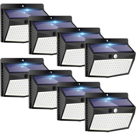 IkodmLampe Solaire Extérieur【8 Packs/3 Modes】 Lampe Solaire avec Détecteur de Mouvement, 138 LED Lumière Solaire Extérieur étanche Sans Fil éclairage extérieur solaire pour Jardin Patio Garage (1/5)