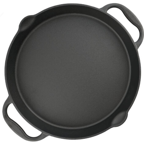 BBQ-Toro Poêle à griller en fonte Ø 40 cm Plat de service avec bec verseur