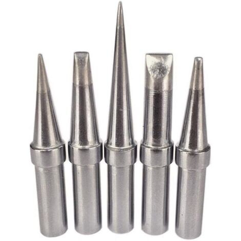 – Lot de 5 pointes de fer à souder sans plomb – Alliage haute résistance – Compatibles Weller WESD51, WESD50, WCC100 – Pour circuits imprimés (1/5)