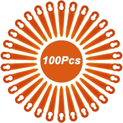 100pcs Lames Compatible pour Coupe Bordure PolyCut 2-2 PolyCut 3-2, FSA 45 FSA 57 FSE 52, Lames en Plastique pour Coupe Bordure sans Fil - (1/5)