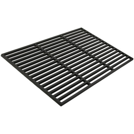 Grille de barbecue en fonte émaillée 67 x 40 cm – Surface de cuisson optimale – Retient la chaleur pour cuisson uniforme – Compatible barbecues gaz et charbon