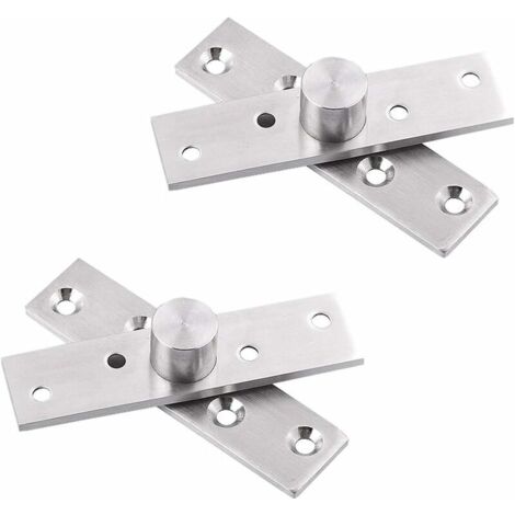 Charnière pivotante 360° en acier inoxydable – Installation rapide – Pour portes cachées et placards – Dimensions 75 x 17 mm (1/5)