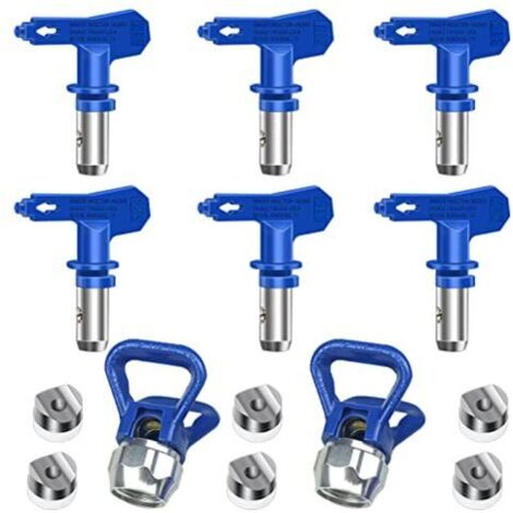 Lot de 6 buses de pulvérisation réversibles sans air, pièces de pulvérisation pour maisons, bâtiments, terrasses, clôtures (211, 315, 417, 517, 515, 523), (1/5)