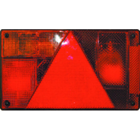- Feu arrière rectangle gauche 12V 6 fonctions avec connecteur 5 plots 235x135mm - 16103 (1/2)