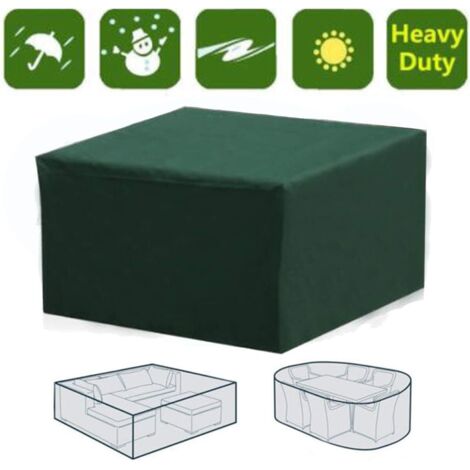Couverture rectangulaire étanche pour meubles de jardin avec protection UV pour table de patio, meubles de jardin, vert, 230 × 165 × 70cm (1/5)