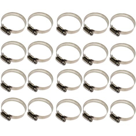 20 Pièces Collier De Serrage Tuyau, Collier De Serrage Tuyau Réglable 100-120mm, 304 Collier De Serrage Inox, Collier Serrage Métallique, Pour Tuyau, Home Gaz, Famille Tuyau D'eau, Câble, Rob (1/5)