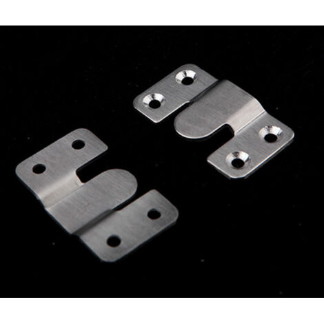 10 Pièces Support Montage Encastré Dissimulé, Supports Suspension Emboîtement Robuste, Connecteur de Meubles, Matériel Suspension Mural Acier Inox Suspendu pour Photos, Miroirs, Sffichage d'image (1/5)