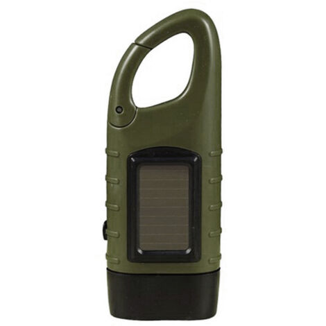Soalr – lampe de poche d'urgence à manivelle, Rechargeable, à énergie solaire, lampe torche pour Camping en plein air (1/5)