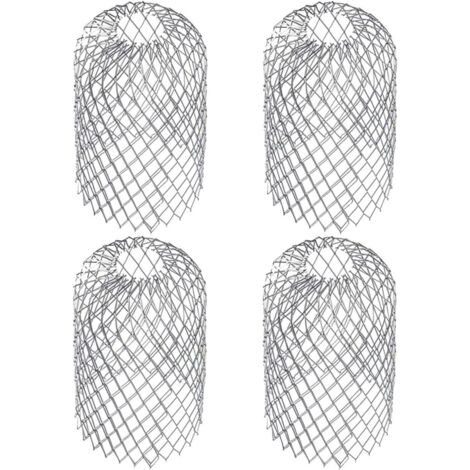 4 Pièces Crépine de Feuilles, Filtre de Gouttière, Filtre de Toit en Acier Inoxydable, Extensible Filtres Gouttière en Aluminium pour Arrêter La Mousse, La Boue Et Autres Débris (Argent) (1/5)
