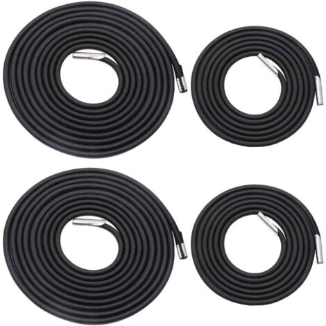Cordons élastiques de rechange universels pour chaises Zero Gravity, chaises longues et chaises élastiques, lot de 4, noir (1/4)