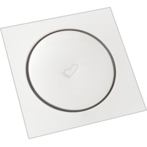 Drain de sol rond Pop-Up en acier inoxydable 10x10cm, salle de bains, douche, grilles de déchets, passoire de toilette, balcon (1/5)