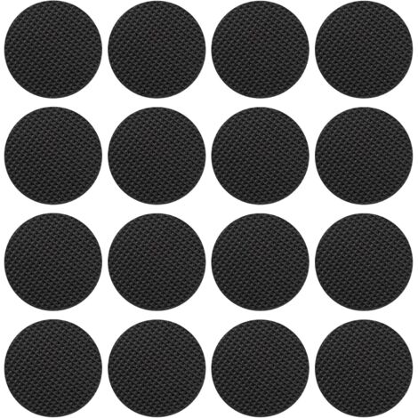 16 Pièces Patins en Caoutchouc Antidérapants, Pieds Caoutchouc Patins Autocollant Protecteurs de Meubles Protecteurs, Patins de Protection pour Sols en Boi, Pieds de Table ，Rond 50×3mm (1/5)