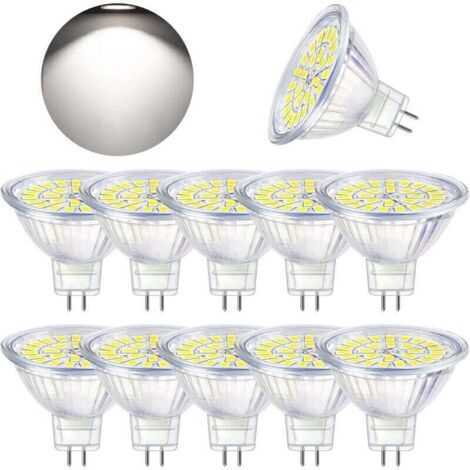 Ampoule LED GU5.3 Blanc Froid 6000K, MR16 LED 12V 5W Equivalent à 50W Halogène, Ampoules LED Spot Non Dimmable, Lot de 10 (1/5)