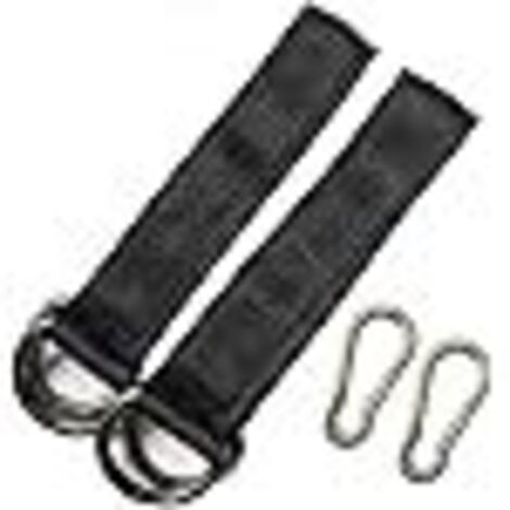 2 Pièces Sangles de Balançoire D'arbre Sangles Suspendues Accessoires de Balançoire Kit de Suspension pour Balançoire D'arbre de 25 cm Sangles Lourde Suspension avec 2 Crochets Mousquetons (1/5)