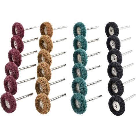 Kit Polissage pour Perceuse - 40 Pièces - Accessoires Dremel Polissage Abrasif de 25mm - Grain 80/150/240/300 - Accessoires de Polissage pour Bois Calcul Bijoux Plaque de Cadran