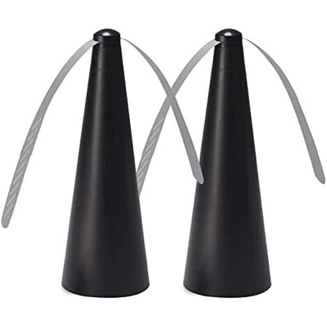 Répulsif À Pales - Ventilateur Anti Mouche Indolore 8,5x24,5x8,5cm - Protection Contre Insectes Volants - Repas Extérieur Jardin Camping 2Pcs Noir (1/5)